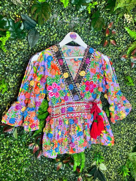 Gypsy Soul Kimono Wrap Top Purple Secret Garden Official