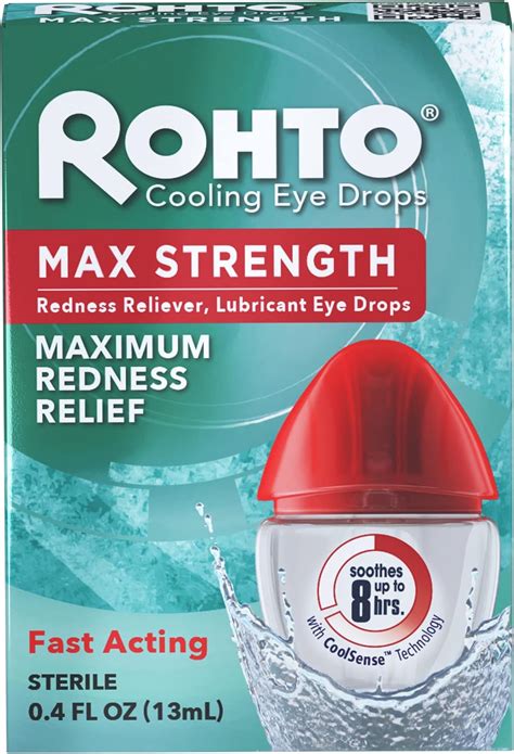 Rohto Maximum Strength Eye Drops Redness Relief For Itchy