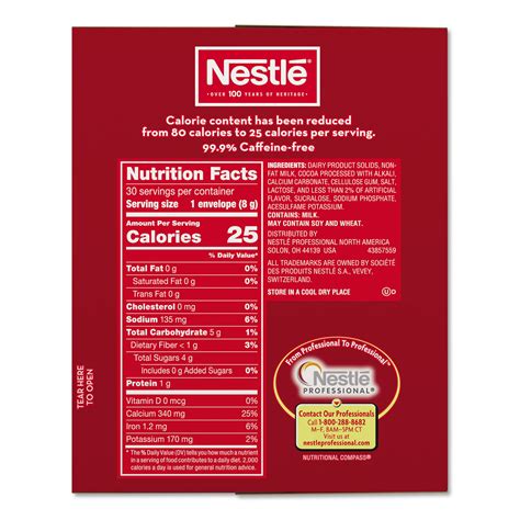No Sugar Added Hot Cocoa Mix Envelopes Rich Chocolate 0 28 Oz Packet 30 Box