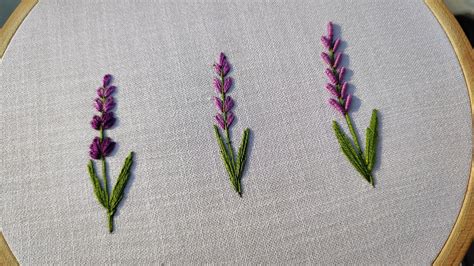 How To Embroider Lavender Flowers 3 Type Of Lavender Embroidery