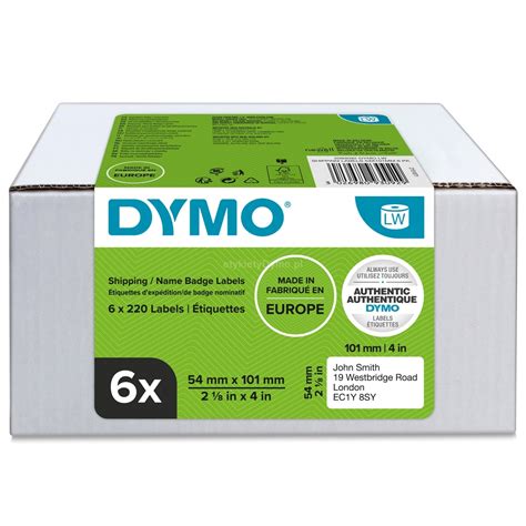 Etykiety DYMO na identyfikator transportowy imienny 101 x 54 mm biały