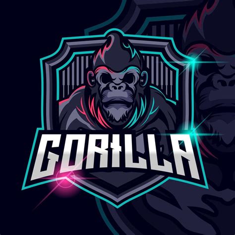 Gorilla Esport Logo Template Vector Art At Vecteezy