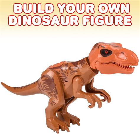 ArtCreativity Juguete de dinosaurio T rex rugente para niños construye