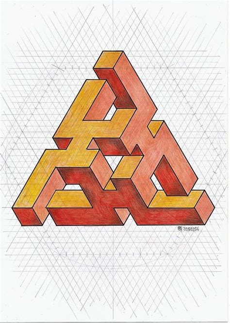 Impossible On Behance Graph Paper Drawings Graph Paper Art 3d