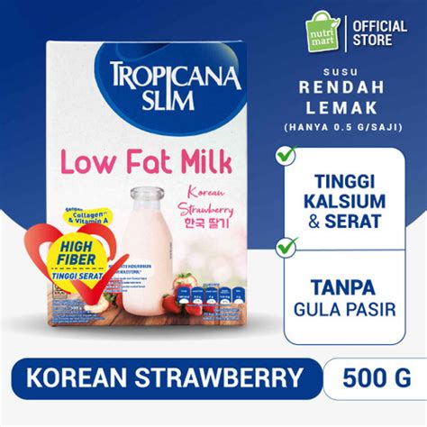 Jual Tropicana Slim Low Fat Milk Korean Strawberry 500gr Susu Kolagen