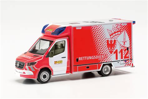 Herpa Mb Sprinter Fahrtec Rtw Asb Fw Essen Menzels