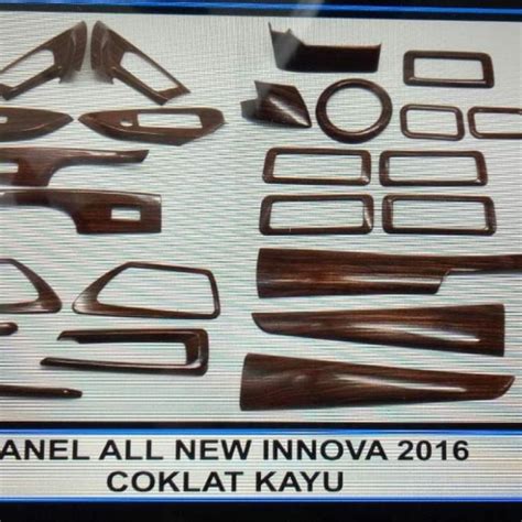 Jual PAKET PANEL WOOD KAYU ALL NEW INNOVA REBORN DASHBOARD POWER