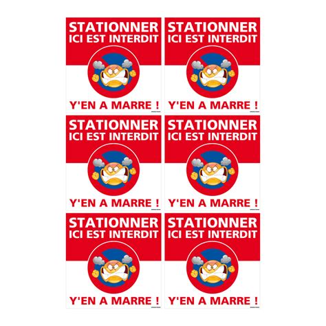 Autocollants Stationner Ici Cest Interdit Stickers Interdit De