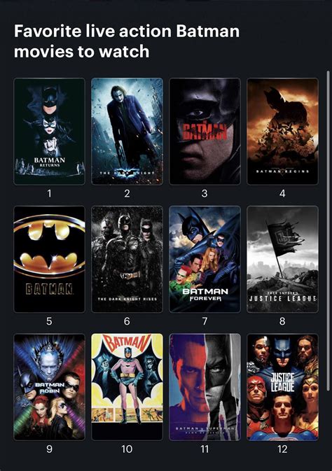 What’s your FAVORITE Batman movies to watch? Not which you think are ...