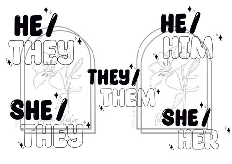 Pride Pronouns SVG Digital Cutting File Etsy