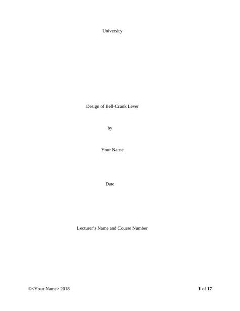 Design of Bell-Crank Lever for Efficient Lifting: A Comprehensive Guide