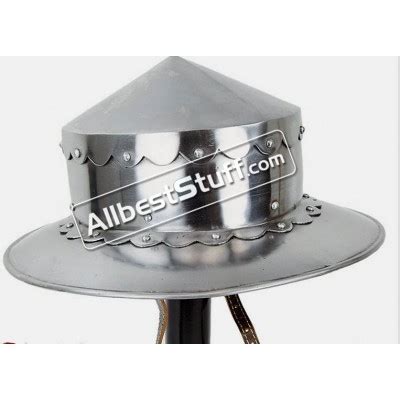 Medieval Kettle Hat Helmet from Heavy 14 Gauge Steel