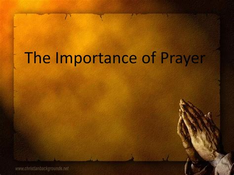 The importance of prayer | PPTX