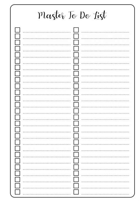 Master Jo Do List In Daily Planner Pages Monthly Planner