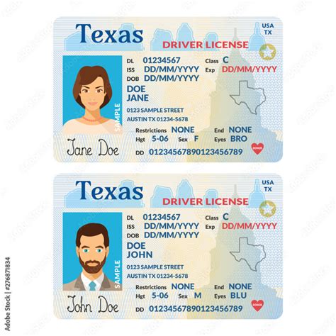 State Of Texas Identification Card Sample Information Layout Best Template Ideas