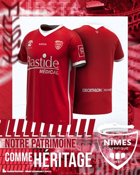 Kipsta Officialise Les Nouveaux Maillots De Nîmes Pour 2022 2023