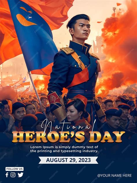 PSD philippines national heroes day poster template | Premium AI