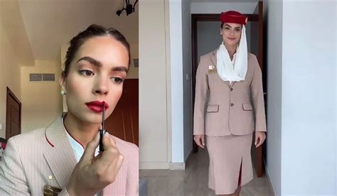 Azafata revela que tienen que usar mucho maquillaje en la aerolínea