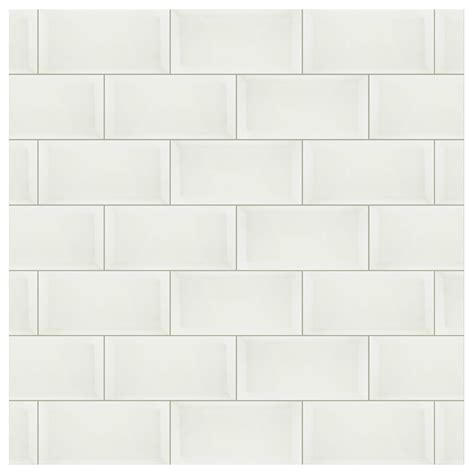 Elitetile Thira X Ceramic Subway Tile In Biselado Blanco