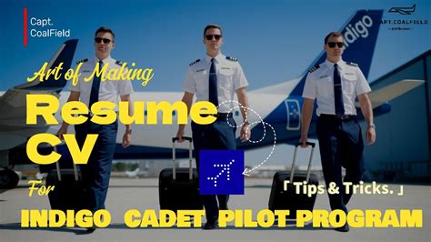 The Art of Crafting Perfect Resume / CV for IndiGo Cadet Pilot Program ...