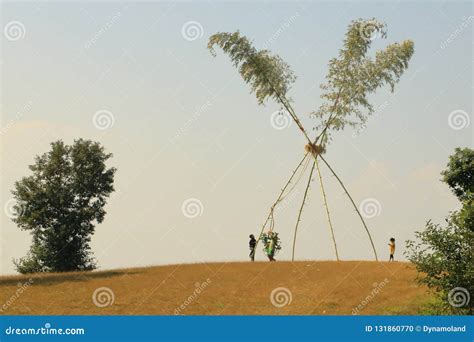 Dashain swing in Nepal editorial image. Image of children - 131860770