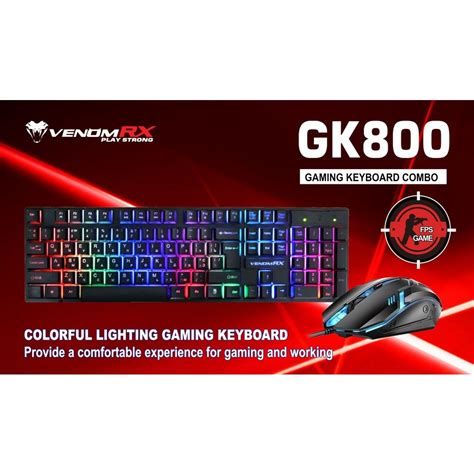 Jual Keyboard Combo Gaming GK800 Venom Rx Shopee Indonesia