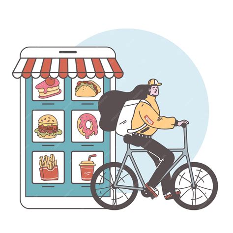Online food service order takeaway food delivery abstract concept
