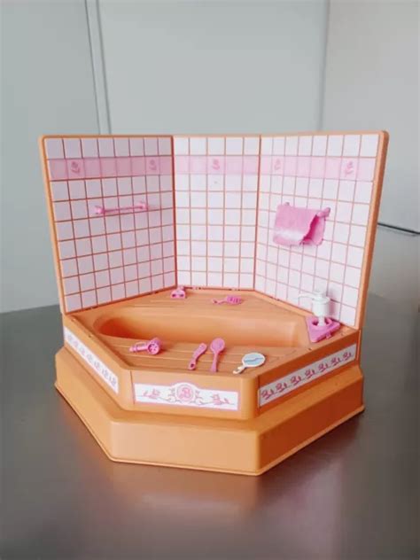 SALLE DE BAINS Barbie Mattel 1987 Bathroom Shower EUR 30 00 PicClick FR