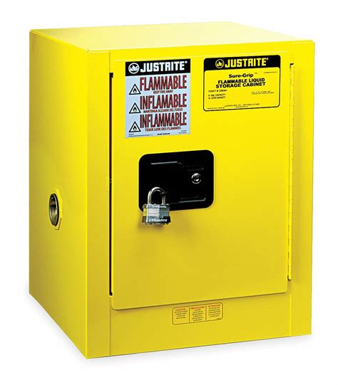 JUSTRITE 4 Gal Flammable Cabinet Manual Safety Cabinet Door Type 22