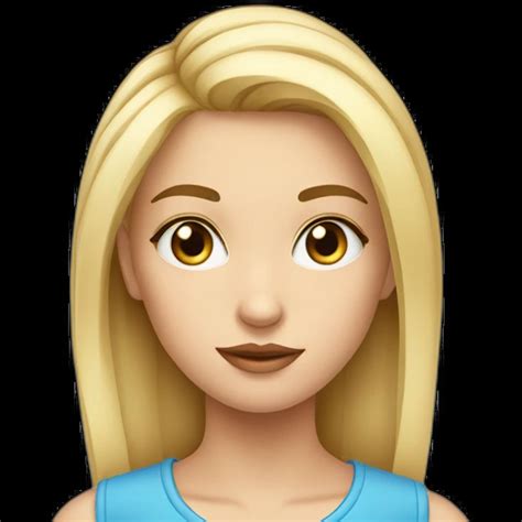 Fille Blonde Mi Courts Yeux Bleu Emoji Ai Emoji Generator