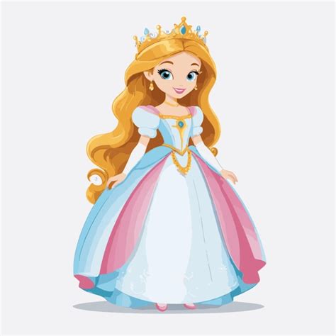 Premium Vector Fairy Tale Princess Vector On White Background