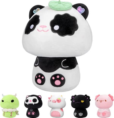 Mewaii 14” Mushroom Plush Cute Panda Plush Pillow Soft