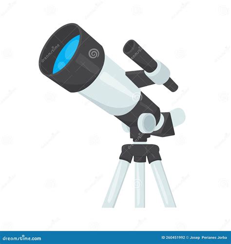 Teleskop Symbol Astronomie Vektorsymbol Emoticon Design Clip Art Sign