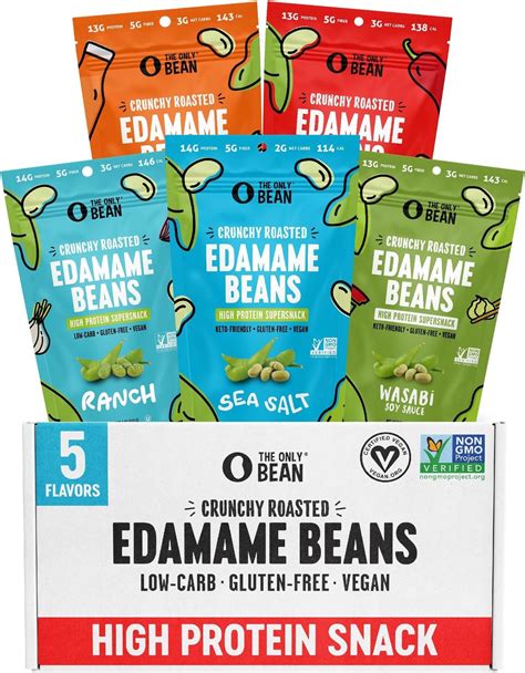 Amazon.com: The Only Bean - Crunchy Roasted Edamame Beans (Sea Salt