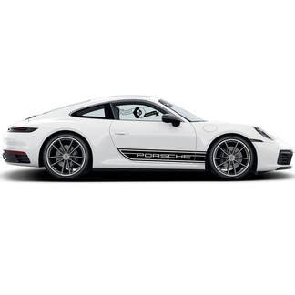 Modern Stripes Porsche Carrera Wings Side Doors Graphics Vinyl Stickers