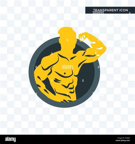 muscle man vector icon isolated on transparent background, muscle man logo concept Stock Vector ...