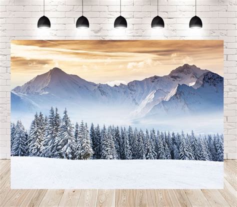 Fantastic Winter Landscape Photo Backdrops Booth Snow Forest Trees ...