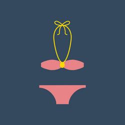 Swimsuit Bikini Icon Royalty Free Vector Image