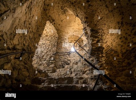 Winding Stairs To The Top Of The Castle Tower Stock Photo Alamy