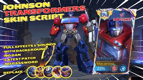 Script Skin Johnson Transformers Optimus Prime Full Effects No