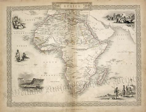 Africa By John Tallis J Rapkin C Welland Antique Maps