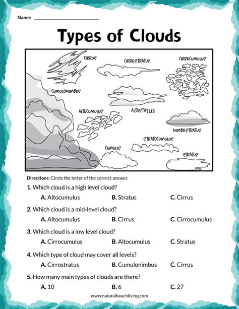 Clouds Activities for Kindergarten and Types of Clouds Activities ...