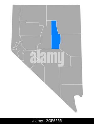 Map of Eureka in Nevada Stock Photo - Alamy