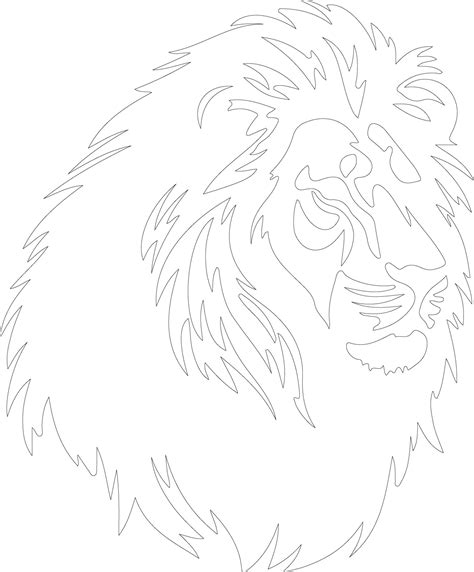 AI generated lion outline silhouette 40544214 Vector Art at Vecteezy