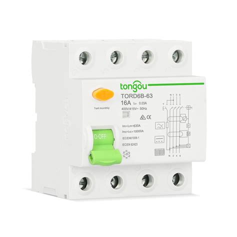 Pole Rccb Residual Current Circuit Breaker Tord B