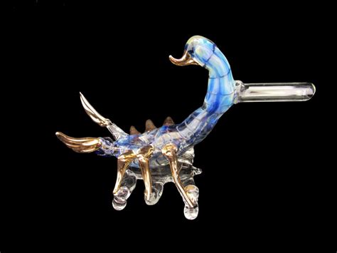 Hand Blown Glass Scorpion Pipe Etsy