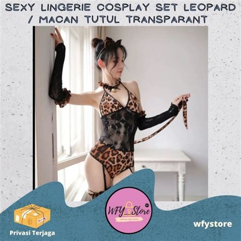 Jual Sexy Lingerie Cosplay Set Leopard Macan Tutul Transparant Kota Bekasi WFY Store