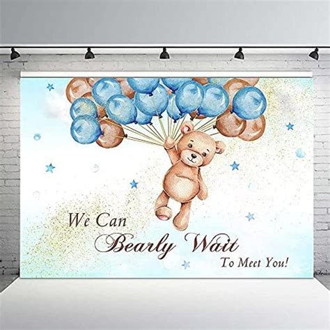 Amazon Mehofond Bear Boy Baby Shower Backdrop We Can Bearly Wait