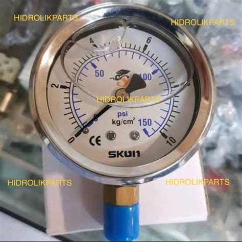 Jual Pressure Gauge 2 5 Inch 10 Kg Bar Merk SKON RAKET SS Jakarta