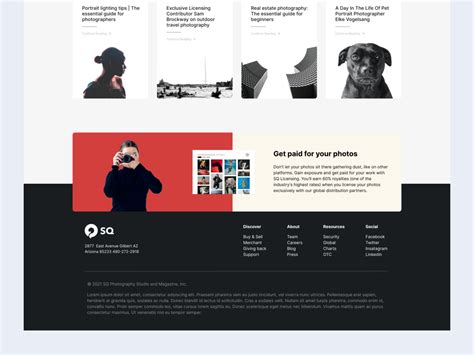 Dribbble Photography Studio And Blog Web Page Design 2 By Kamil